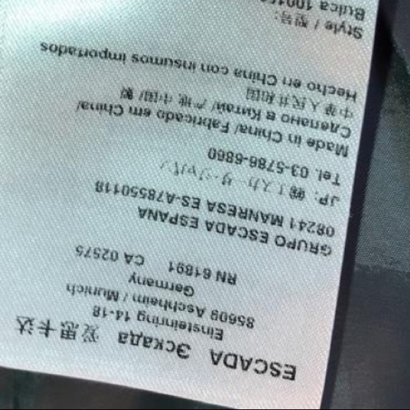 Escada Sport Black Wool Blend Sport Coat Blazer - Picture 12 of 12